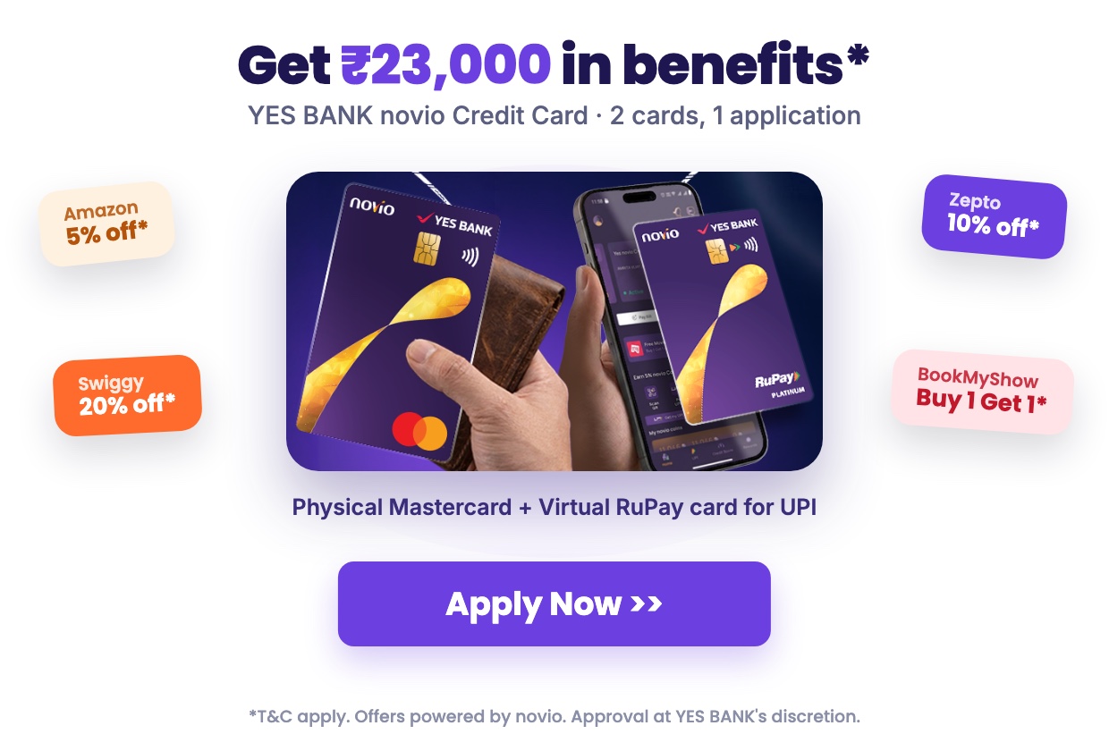 YES BANK novio credit card - get Rs 23,000 benefits